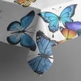 thumbnail image 4 of White Butterfly Colorful Pattern Rectangle Tablecloth 60"x120",Waterproof Polyester Rectangle Table Cloth, Wipeable Spillproof Polyester Tablecloth for Dining, Camping, Indoor and Outdoor, 4 of 6