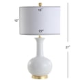 thumbnail image 5 of JONATHAN Y Brussels 27" Contemporary Transitional Ceramic/Metal LED Table Lamp, White/Gold Painting, JYL6208A, 5 of 9
