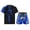 Blue, variant on Kids Boys 2 Piece Sports Set Short Sleeve Boxer T-shirts with MMA BJJ Training Trunks Set Yellow&White&Red 6