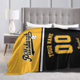 thumbnail image 2 of Custom Baseball City Plush Throw Blanket Personalized Any Name and Number for Men Women Youth Gift, 2 of 6