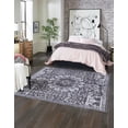 thumbnail image 2 of Rugs.com Francesca Collection Washable Rug – 10 Ft Square Dark Gray Flatweave Rug Perfect For Living Rooms, Kitchens, Entryways, 2 of 8