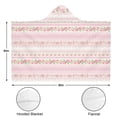 thumbnail image 3 of Wearable Blanket,Pink Floral and Lace Pattern Hooded Wearable Flannel Blanket for Adults & Teens,Winter Poncho Shawl Wrap Cape Cozy Anti-Pill,60"x80", 3 of 5