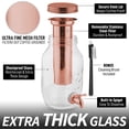 thumbnail image 6 of Zulay Kitchen 1.5 Liter Iced Cold Brew Coffee Maker Glass Carafe & Stainless Steel Mesh Filter, Rose Gold, 6 of 8
