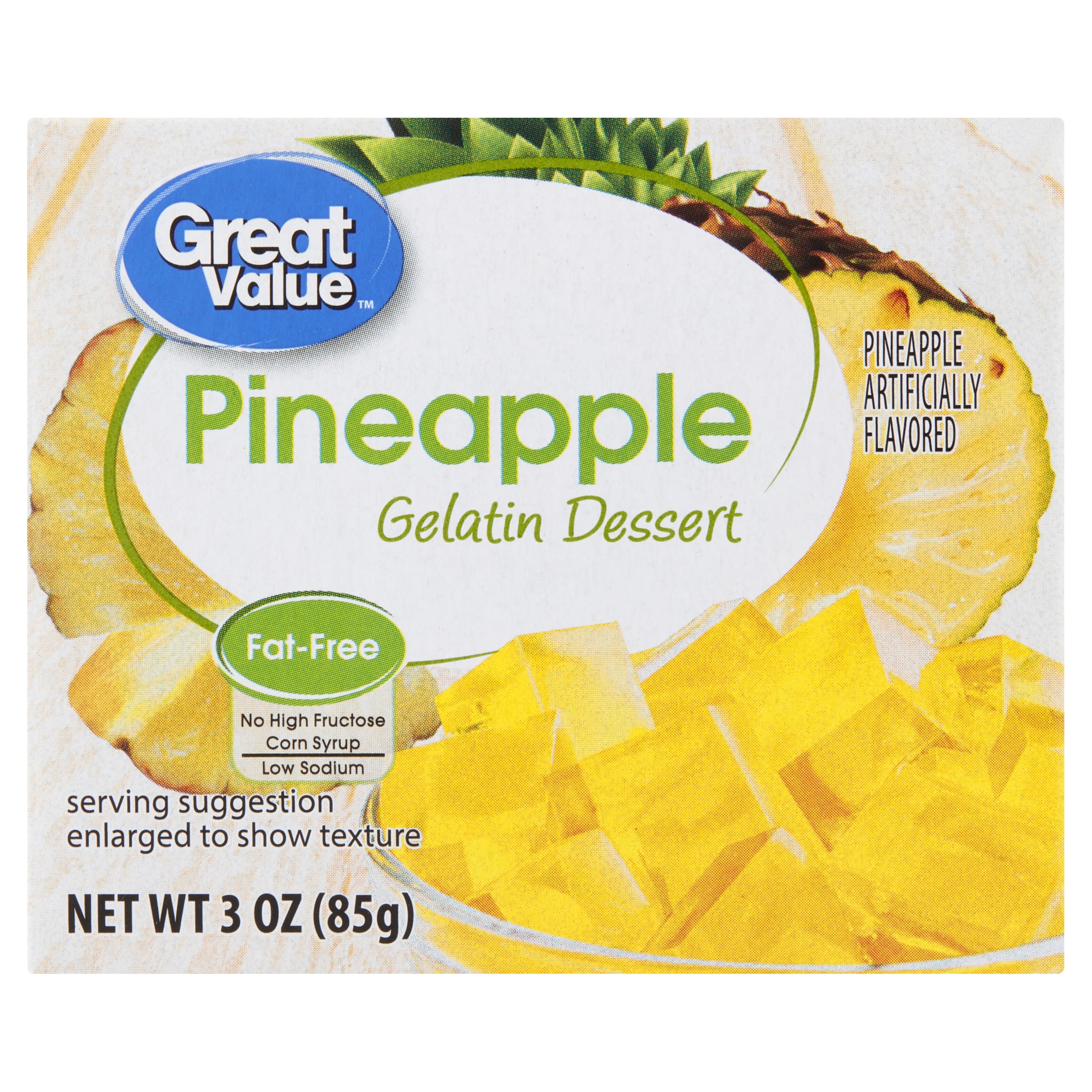 Great Value Pineapple Gelatin Dessert, 3 oz - Walmart.com