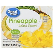 Great Value Pineapple Gelatin Dessert, 3 oz