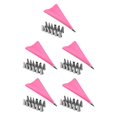 thumbnail image 2 of Decodeary 14 PCS/Set Silicone Pastry Bag Tips Kitchen DIY Icing Piping Cream Reusable 1 Pastry Bags +24 Nozzle Set Cake Decorating Tools pink 5Set, 2 of 6