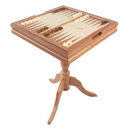 3-in-1 Reversible Game Table with Chess and Backgammon Set