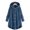 Blue, variant on Winter Coats for Women Fashion Casual Plus Size Button Plush Top Hooded Panel Loose Cardigan Cozy Wool Warm Coat Winter Long Jacket Tops Blue