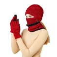 thumbnail image 2 of Gorro, bufanda, máscara y guantes cálidos de 4 piezas para hombres y mujeres (rojo) Sincero Electrónica, 2 of 4