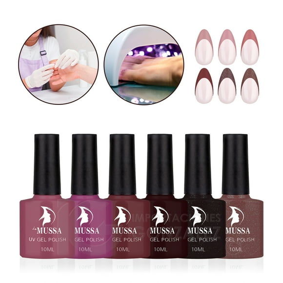 Esmaltes Para Uñas Gama De Gelish Semipermanente Mussa x 6 unidaes Uv Gama U Mussa 10 ml