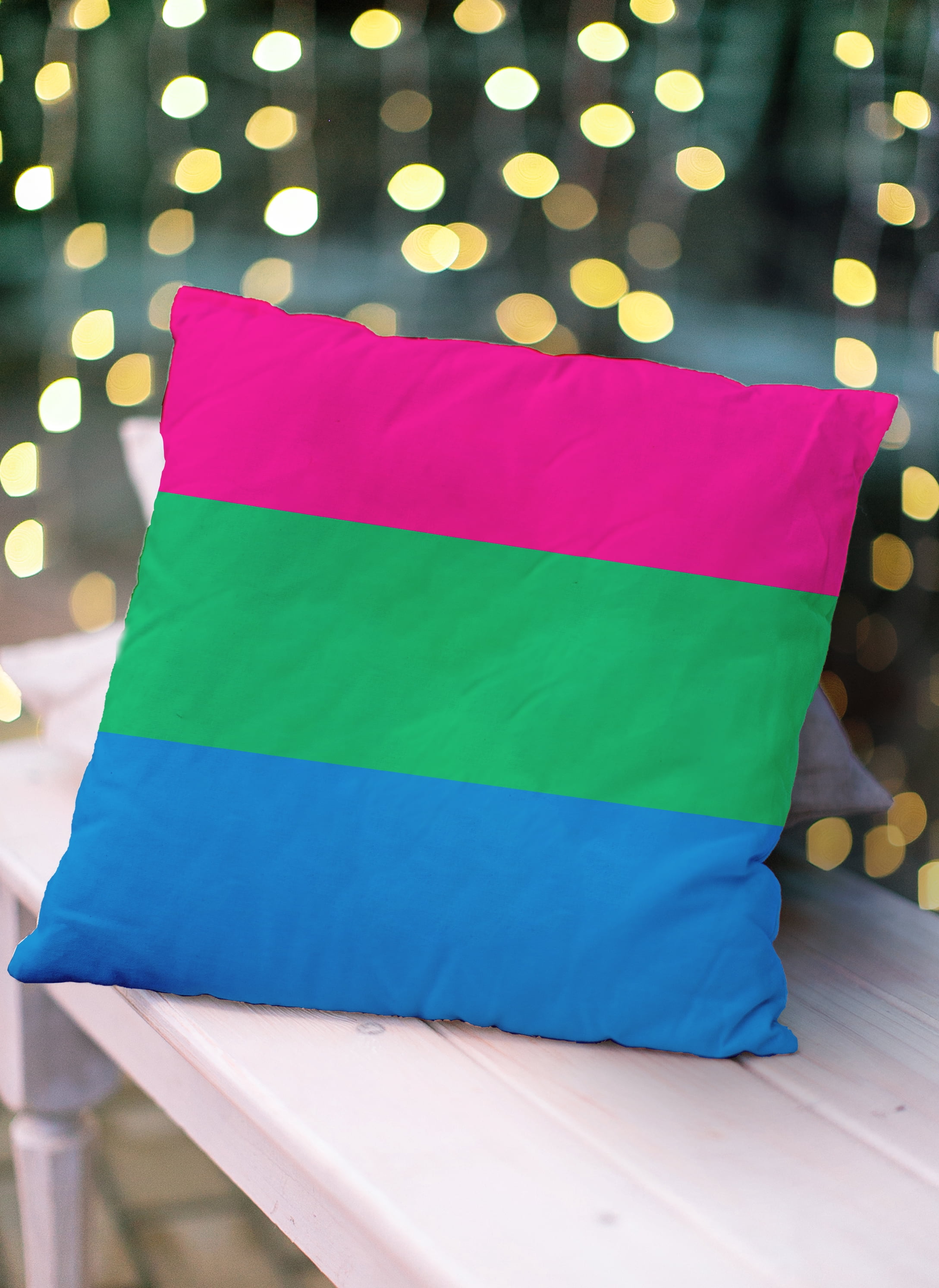 Simply Daisy 16" x 16" Contemporary Pride Day Polyester Throw Pillow