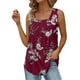 thumbnail image 1 of Blusa estampada sin mangas Moda Poliéster Tops sin mangas de verano plisados suaves para mujer, 1 of 5