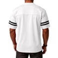thumbnail image 3 of Domuza Football Jerseys for Men Replica Plain Workout Sport Game Shirts Casual Outwear White L, 3 of 5