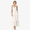 thumbnail image 1 of WILLBEST Vestidos con Curvas para Mujer, Vestido Informal sin Mangas con Hombros Descubiertos y Tirantes Finos de Color Liso con Cuello En V y Empalme Largo para Mujer Grande, 1 of 3