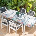 thumbnail image 2 of Octopus Coastal Table Cloths for 8 Foot Rectangle Tables, Beach Nautical Ocean Coral Seahorse Vintage Patio Waterproof Elastic Fitted Tablecloths, Washable Rectangular Table Cover for Camping, 2 of 8