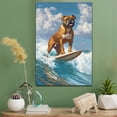 thumbnail image 2 of Mastiff Christmas Dog Playing Surfboard Stretched Canvas Size 8x12 – Sports Dog, Perfect for Animal Lovers, Mastiff Christmas Dog Canvas, Surfboard Canvas Size Wall Art, 2 of 5