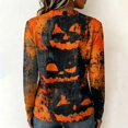 thumbnail image 5 of Halloween Shirts for Women 2026 Plus Size Long Sleeve Funny Pumpkin Print Tops Cute Vintage Teacher Shirts Casual Holiday Clothes Saffron XL, 5 of 5