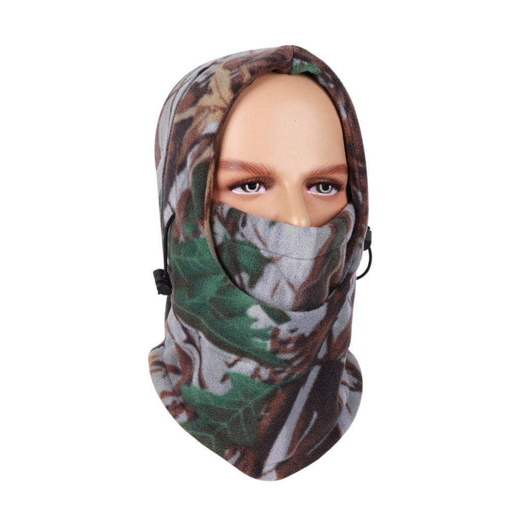 Camouflage Balaclava Ski Mask Winter Thermal Hood Wind-Resistant Face Mask Snood 