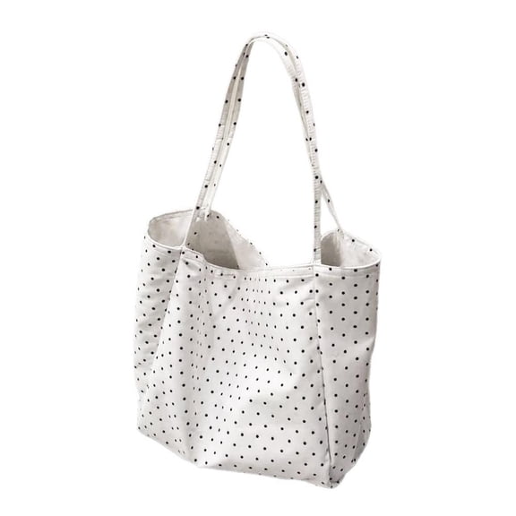 Polka Dot Tote Bag for Women - Large Capacity Shoulder Bag, Stylish Everyday Carryall, Versatile Beach Tote, Travel Handbag
