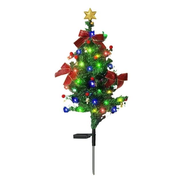 DPTALR Solar Christmas Decoration Light LED Christmas Tree Plug In Light Outdoor Garden Decoration Light