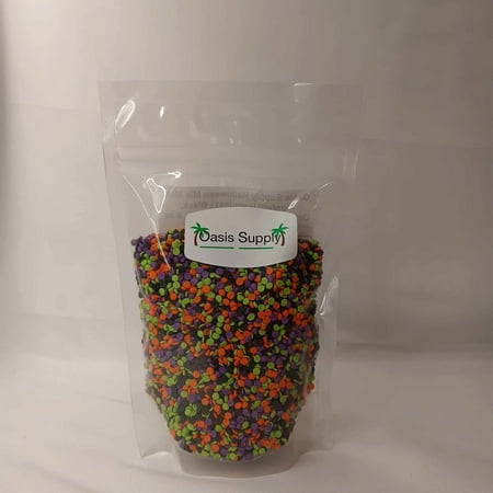 Oasis Supply Halloween Mix Mini Confetti (sequins) - Black, Orange, Purple, Lime Green - 16 oz