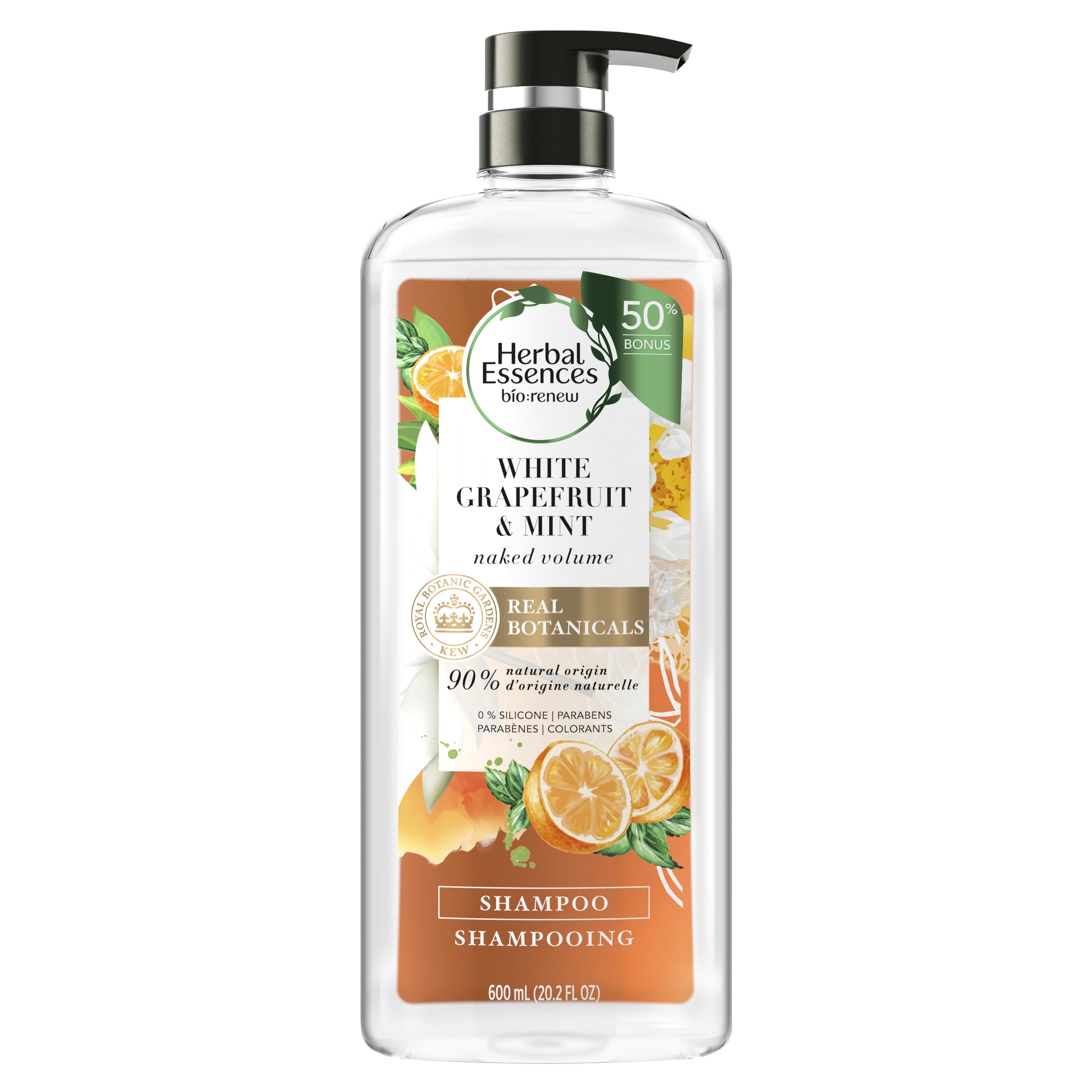 Herbal Essences Bio Renew White Grapefruit Mint Naked Volume Shampoo 20 2 Fl Oz Walmart Com