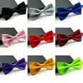 thumbnail image 6 of Eosunjian Bow Tie Solid Color Wear Easily Polyester Adjustable Bow Tie Pre Tied for Formal Occasions Maroon, 6 of 13