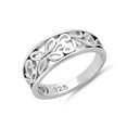 thumbnail image 2 of 925 Sterling Silver Oxidized Platinum Plated Filigree Butterfly Women Valentines Day Gifts Ring, 2 of 4