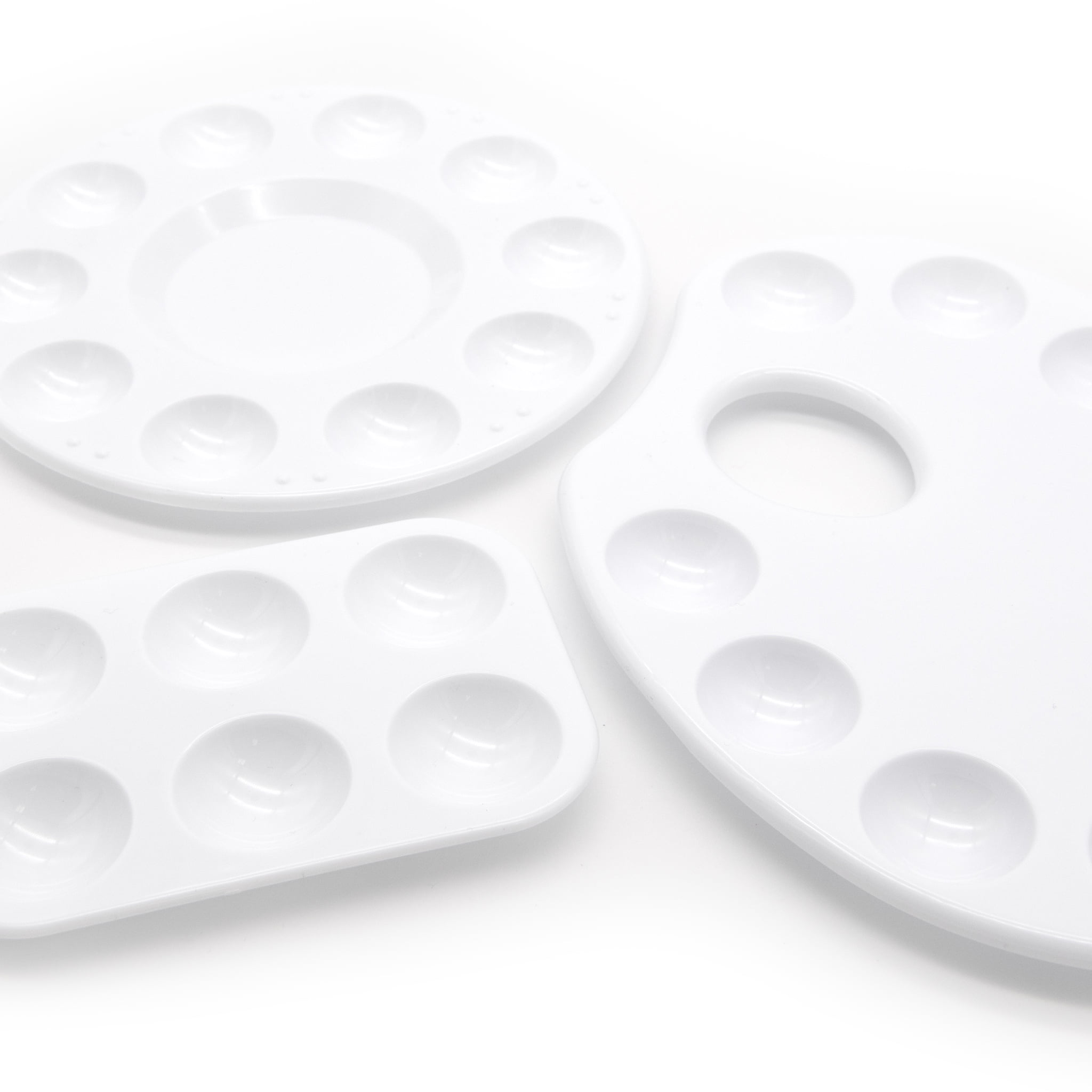 (3 pack) Hello Hobby White Craft Plastic Paint Palettes 3 Pack
