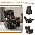 thumbnail image 4 of Fabric Manual Swivel Recliner Nursery Armchair Upholstered Nailhead Trims Bedroom Home Living Room Office Floral, 4 of 7