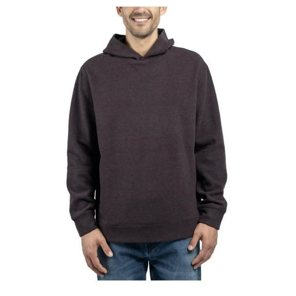 Jachs New York Men's Relaxed Fit Brushed Heathered Pullover Hoodie with Pockets (US, Alpha, XX-Large, Regular, Regular, Dark Red)