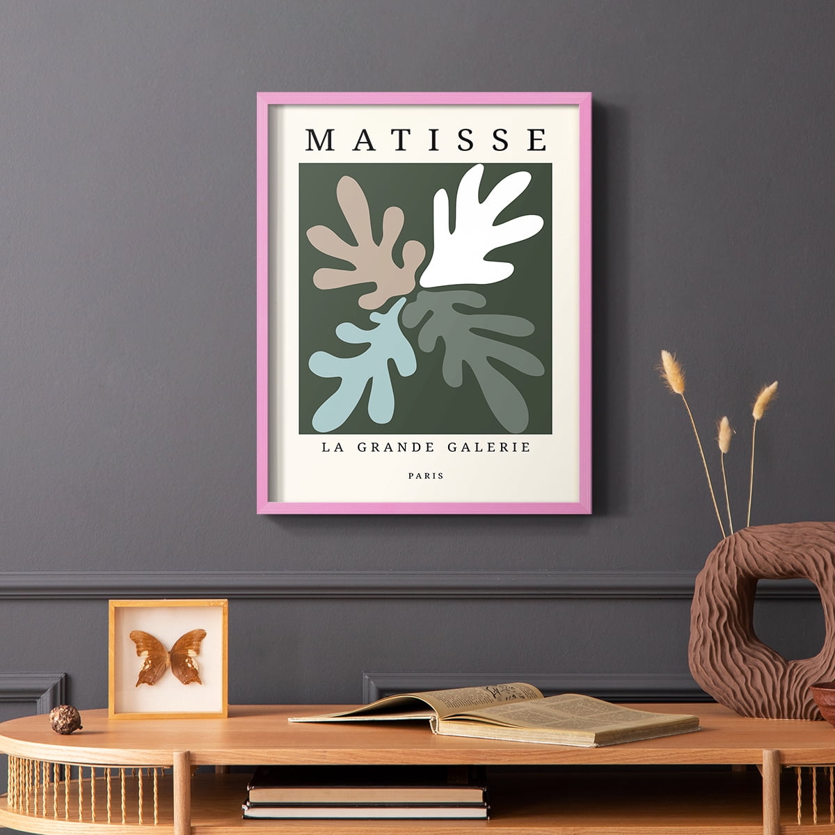 Matisse CCCLXXXIV in Pink Solid Wood 8 x 10 Framed Print