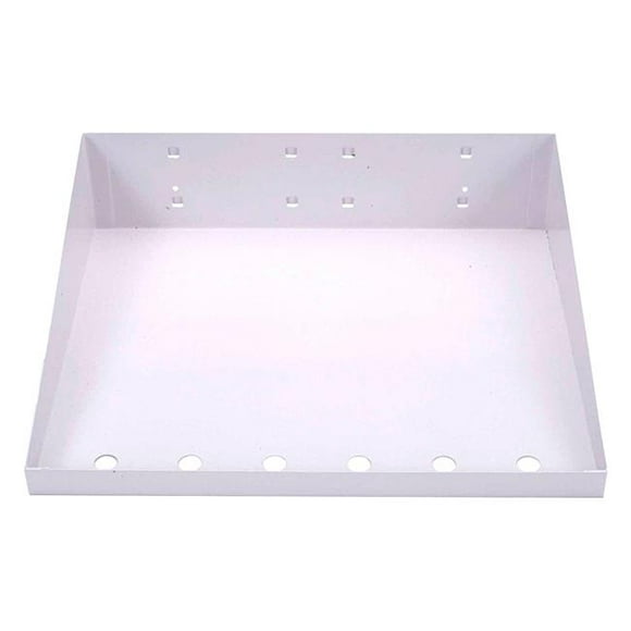 Triton Products 56120-WHT Étagère en Acier avec Revêtement en Poudre Époxy 12 x 10 Po. avec 6 Trous pour Cintres, Blanc