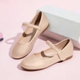 thumbnail image 2 of KPOPLK Girl's Glitter Dress Shoes Toddler Party Sparkly Princess Shoes Mary Jane Shoes Colorful Ballet Flats in Wedding Casual Wearing Size 3,Khaki, 2 of 7