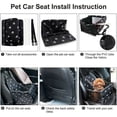 thumbnail image 4 of Dog Car Seat,Pet Car Booster Seat with PVC Support Rod and Velcro,Oxford Breathable Folding Soft Washable Travel Bags for Car Front Seat Dogs Cats or Other Small Pet, 4 of 6