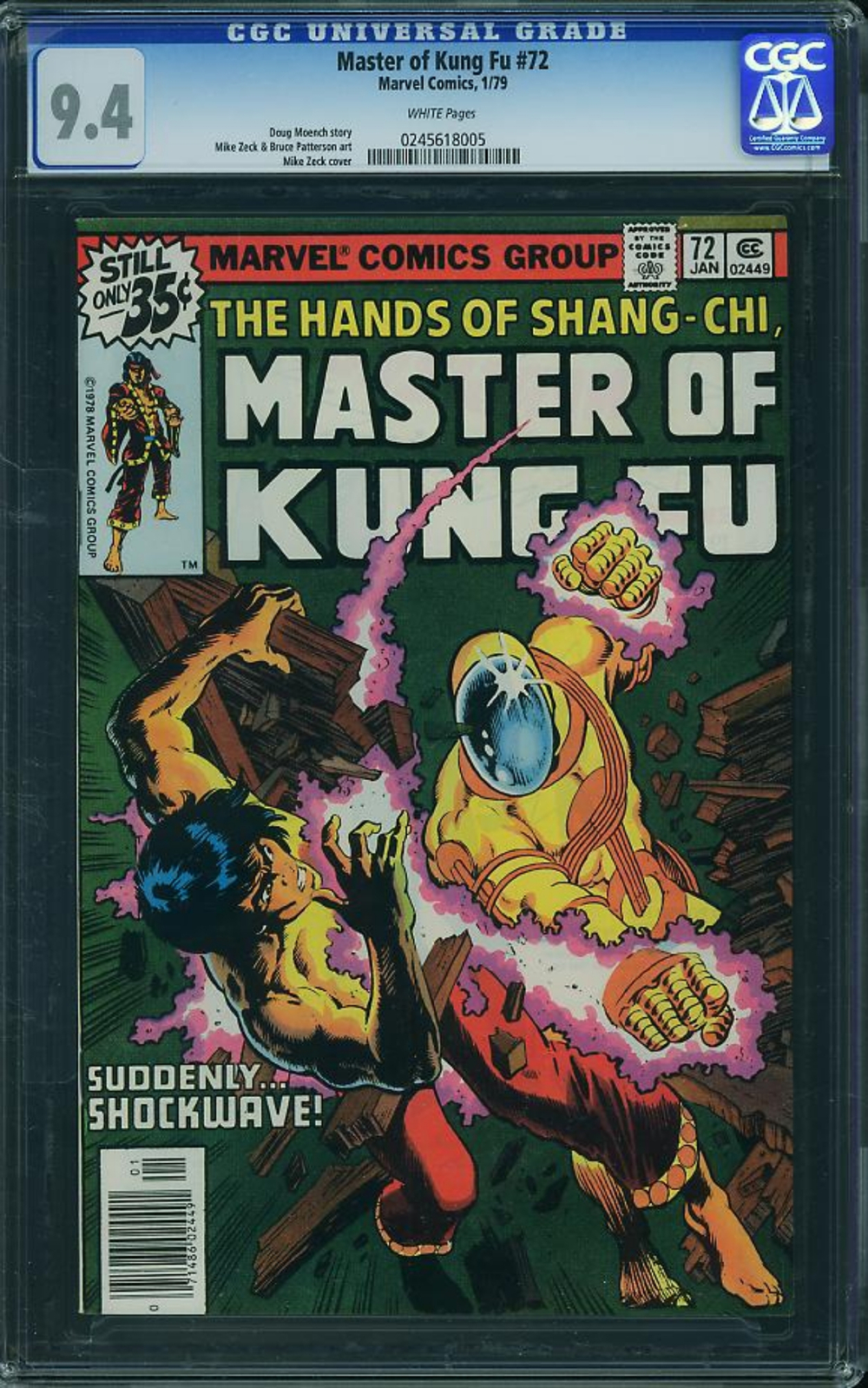 Cover of Master of Kung Fu #72