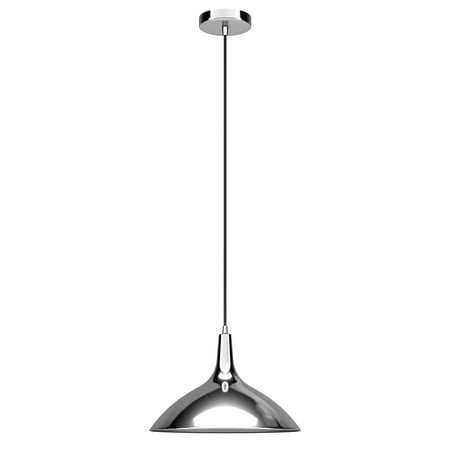 

Evelyn&Zoe Traditional 1-Light Ceiling Hanging Pendant Light Silver