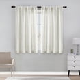thumbnail image 3 of 2 Panels Linen Curtains Set for Living Room Bedroom, Light Filtering Textured Soft Window Curtain, Airy Soft Rod Pocket Elegant Drapes, 3 of 9