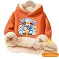 thumbnail image 4 of Big Girls Graphic Hoodie Long Sleeved Hooded Sweatshirt Pullover with Cute Print Designs Trendy Fall Outfits Size 15-16T , Orange, 4 of 5