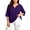Purple Tops, variant on 3/4 Length Sleeve Tops for Women Solid Color Notch V Neck Tunic T-Shirts Soft Comfy Casual Loose Fit Tee Black XL