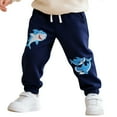 thumbnail image 3 of LRen Kid Sweatpants Size 6 Solid Color Elastic Waist Jogger Pants Fall And Winter Outdoor Sports Pants with Pockets,Z3-Multicolour, 3 of 5
