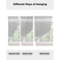 thumbnail image 4 of Grey Striped Swag Valances for Windows, Luxurious White Stripes Modern Abstract Art Rod Pocket Sheer Valances for Windows, Swag Toppers Light Filtering for Kitchen Living Room 2 Panels 36''x36'', 4 of 6