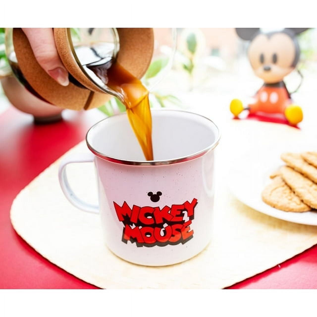 Disney Mickey Face Shucks Whoopee Enamel Camper Coffee Mug, 21 Ounces 
