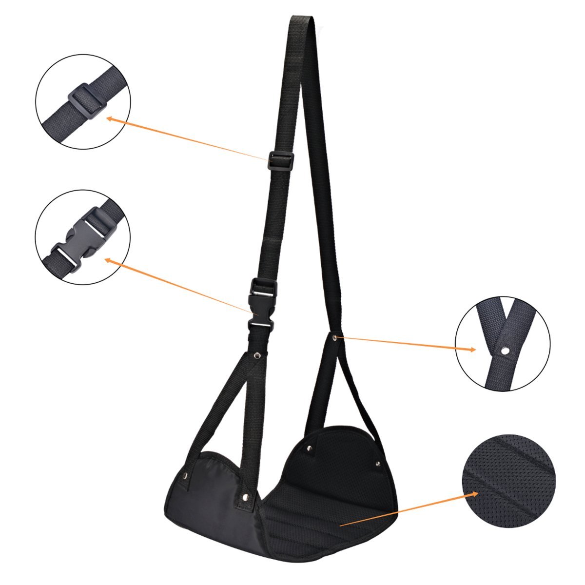 Repose-Pieds Avion - Hamac Portable Pour Longs Vols - Confort Et Détente Jambes - Léger Et Réglable