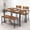 Vintage Brown, variant on SogesHome 4-Piece Kitchen Table and 2 Chairs for 4 with Bench, Dining Table Set for Small Space, Apartment, Living-Room, Restaurant, Golden