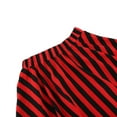 thumbnail image 4 of Women's Belt Skirt Black Red Stripe Irregular Hem Skirt Summer Beach Holiday Mini Skirt, 4 of 7