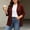 Red, variant on Elvqul Plus Size Cardigans for Women Button Down Loose Sweaters Black Lightweight Casual Solid Color Trendy Womens Coats Long Sleeve