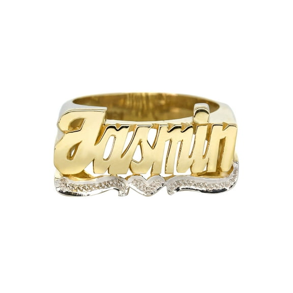 14K Diamond Cut Gold Name Ring | Appx. 5 Grams