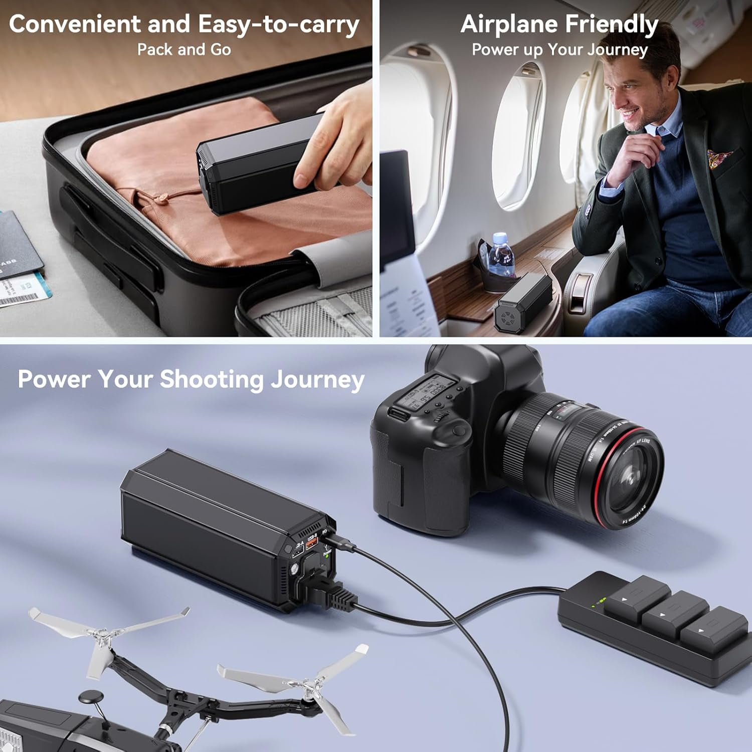 PADJYYUSZ  P5 Portable Laptop Charge with AC Outlet,  27000mAh,  Battery Pack with Fast Charging,PD 65W USB-C portable power