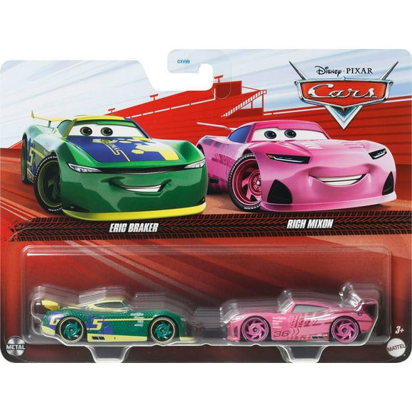 Disney/Pixar Les Bagnoles Échelle 1:55 Coffret de 2 Véhicules, Eric Braker & Rich Mixon